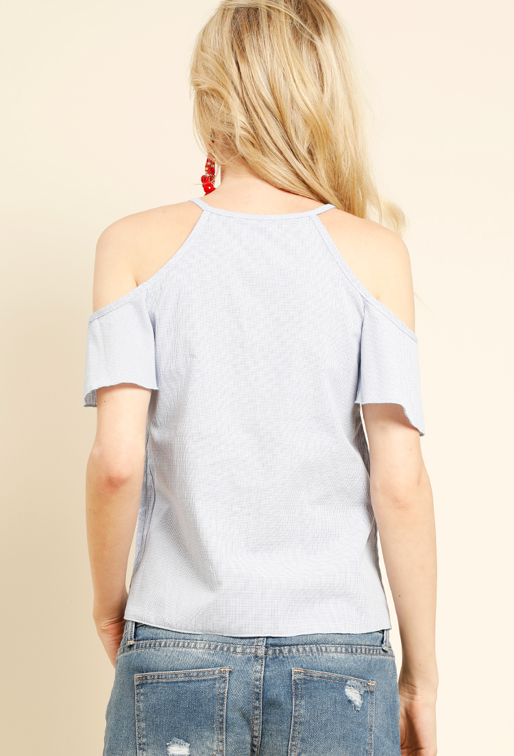 Floral Applique Cutout Open-Shoulder Top | Shop Old Blouse & Shirts at ...