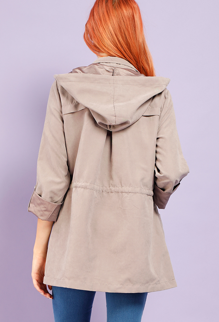 Hooded Roll-Up Sleeve Utility Jacket | Shop Old Jackets at Papaya Clothing