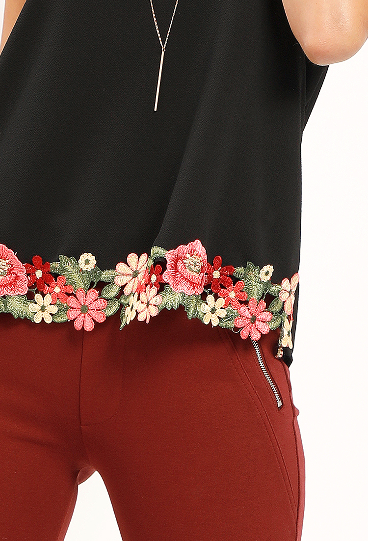 Floral Applique Cami Top | Shop What's New at Papaya Clothing