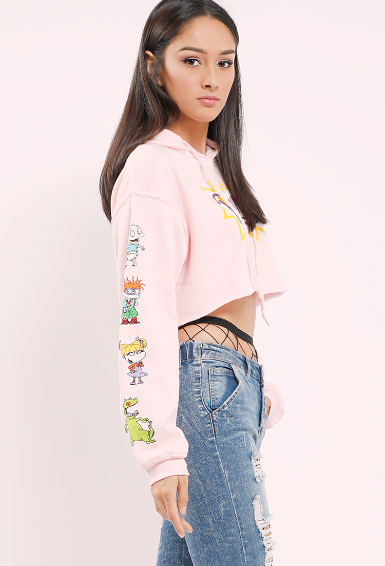 Rugrats Graphic Cropped Hoodie