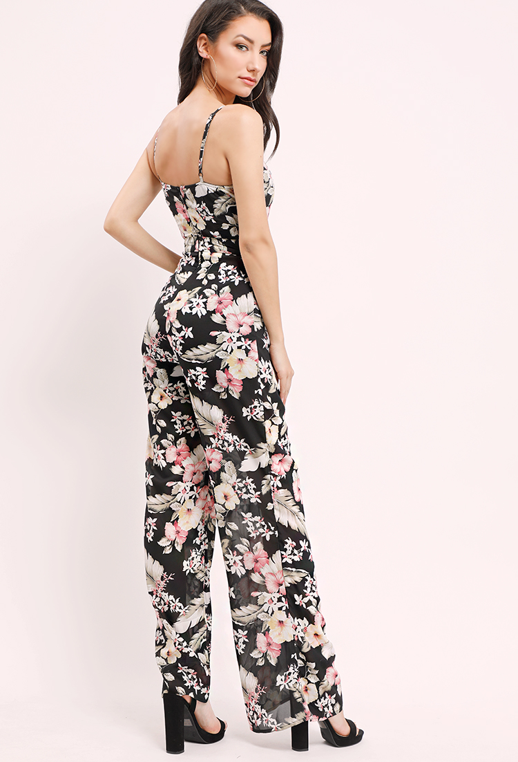 Floral Print Cutout Jumpsuit | Shop What's New at Papaya Clothing