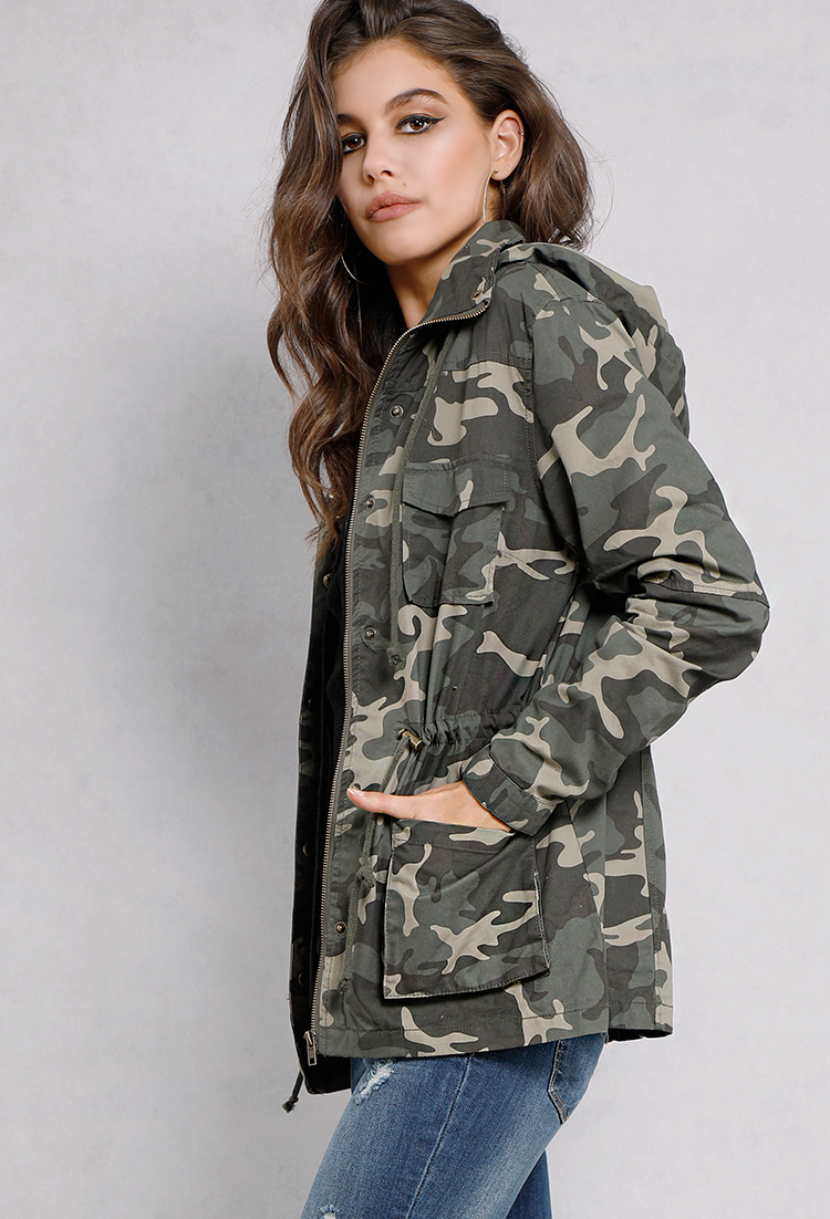 Camouflage Utility Jacket | Shop Old Jackets at Papaya Clothing