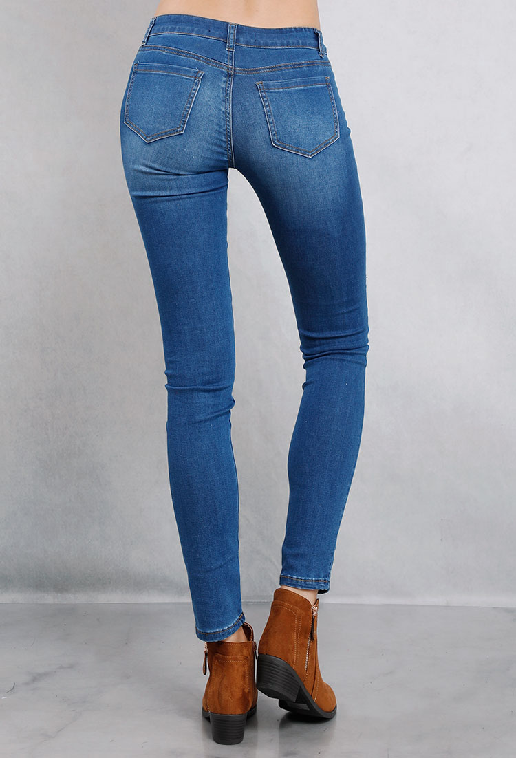 Low-Rise Skinny Jeans | Shop Old Bottoms at Papaya Clothing