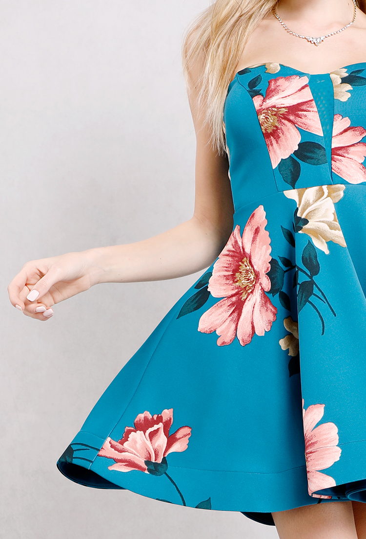 Floral Tube Mini Dress