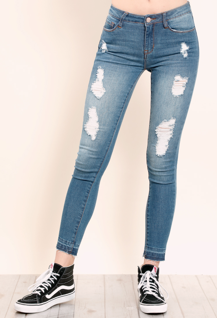 Mid-Rise Skinny Jeans | Shop Old Bottoms at Papaya Clothing