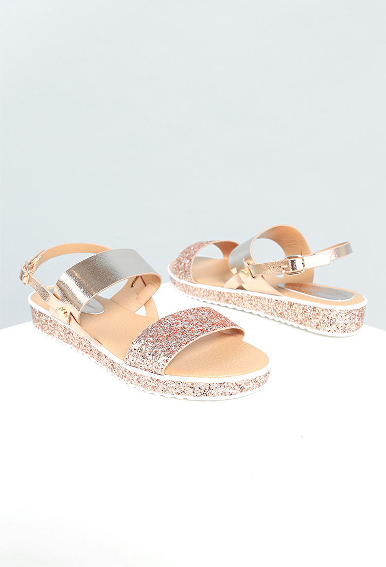Glitter Strap Sandals