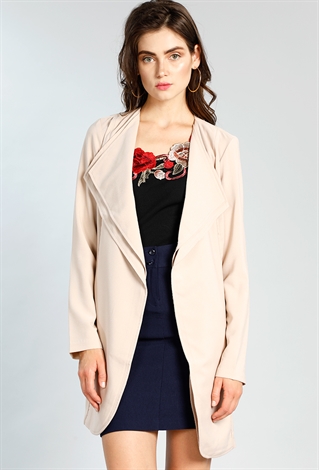 Open Front Trench Long Jacket