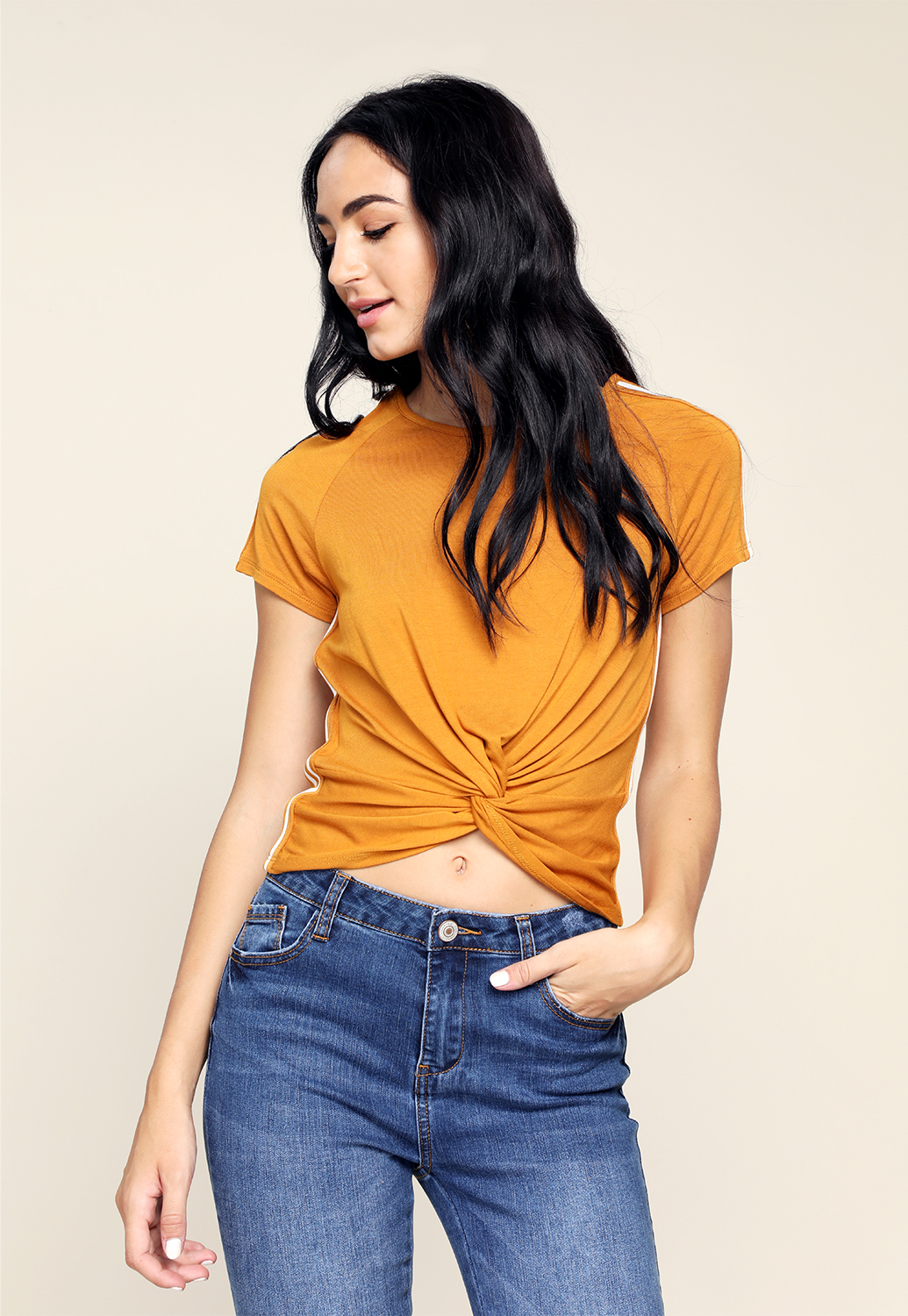 Twist Front Casual Top