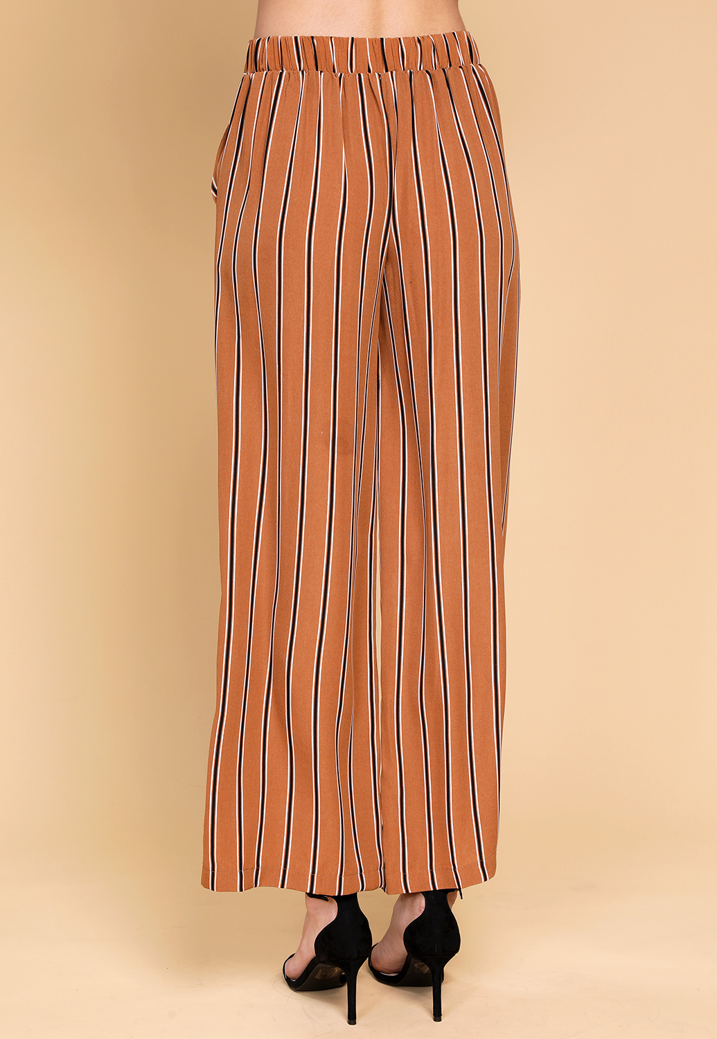 Striped Tie Front Pants