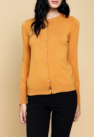 Pearl Accented Button Detail Cardigan