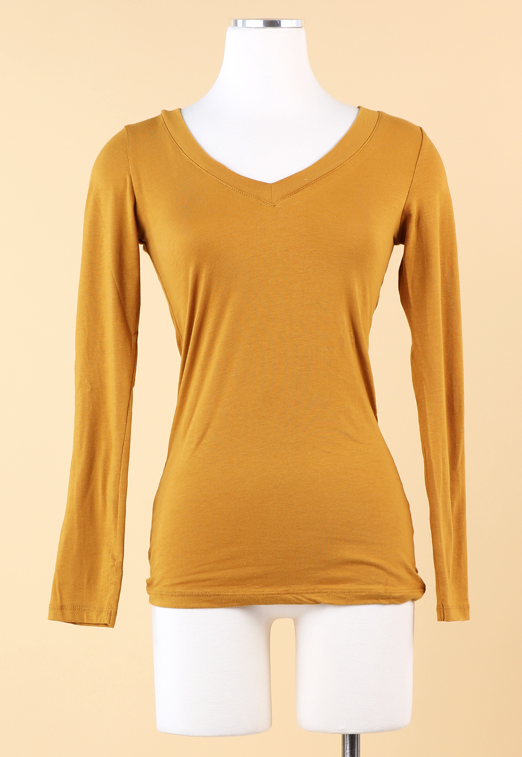 Classic V-Neck Long Sleeve Top
