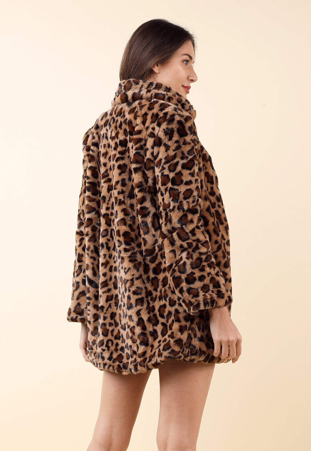 Leopard Faux Fur Coat 
