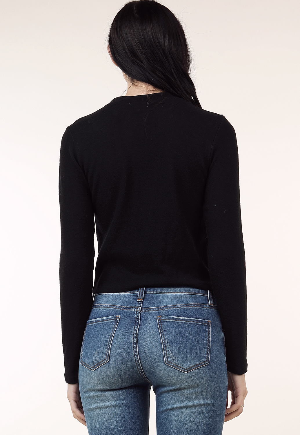 Pearl Accented Long Sleeve Top 