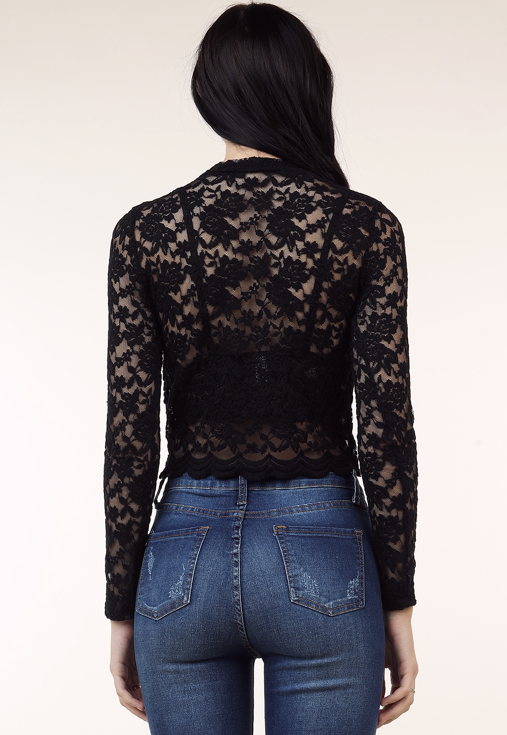 Sheer Floral Lace Top