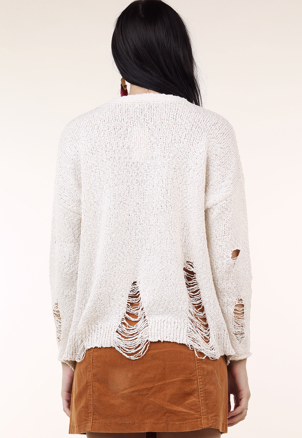 Distressed Knit Sweater 