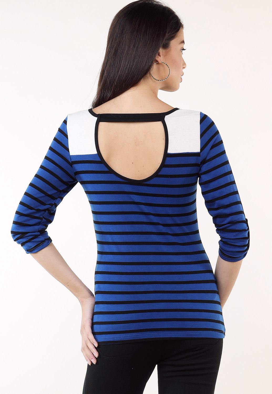Striped Back Cut-Out Top 