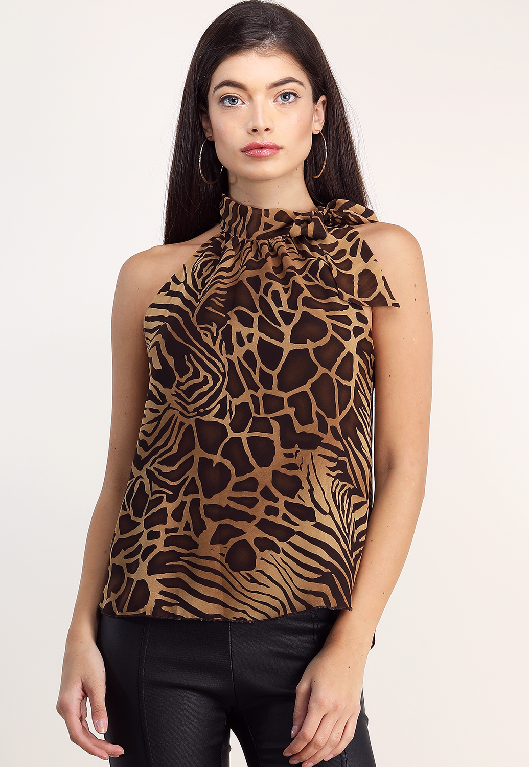 Giraffe Print Dressy Top 