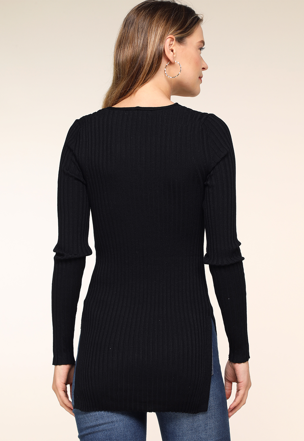  V-Neck Long Sleeve Sweater