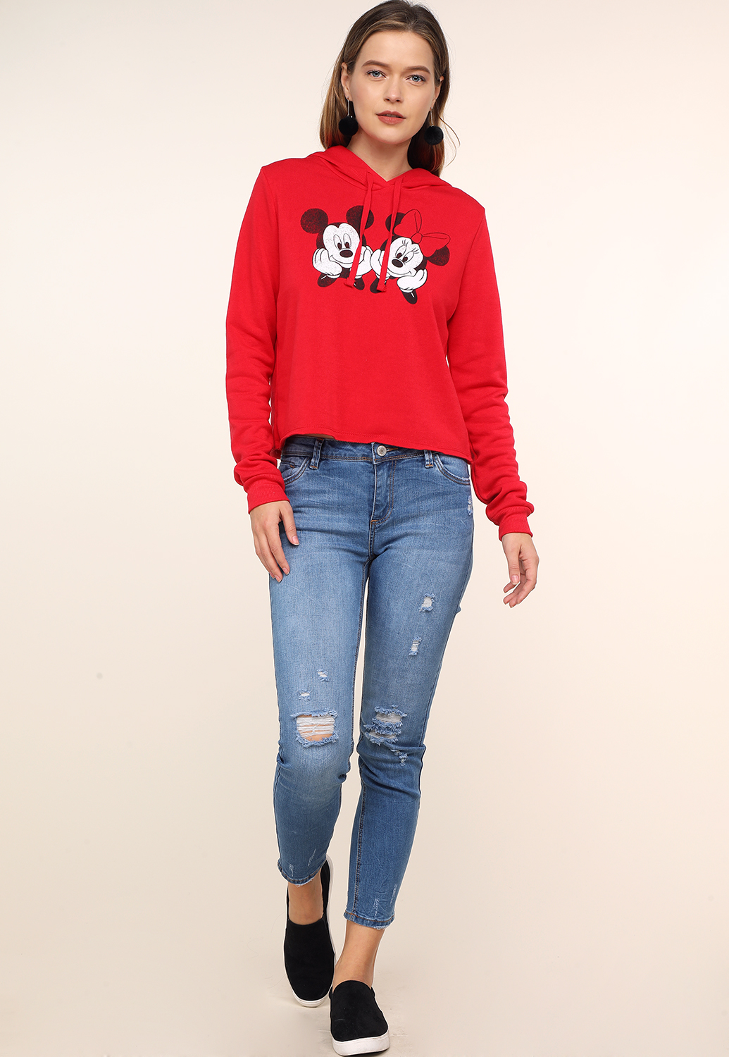 Mickey And Minnie Graphic Hoodie