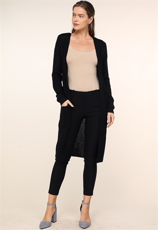 Open-Front Long Cardigan