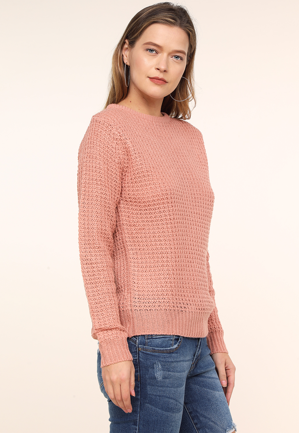 Crisscross-Back  Knit Sweater 