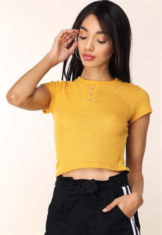 Waffle-Knit Top 