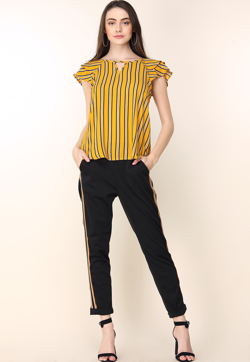 Side Striped Casual Pants 