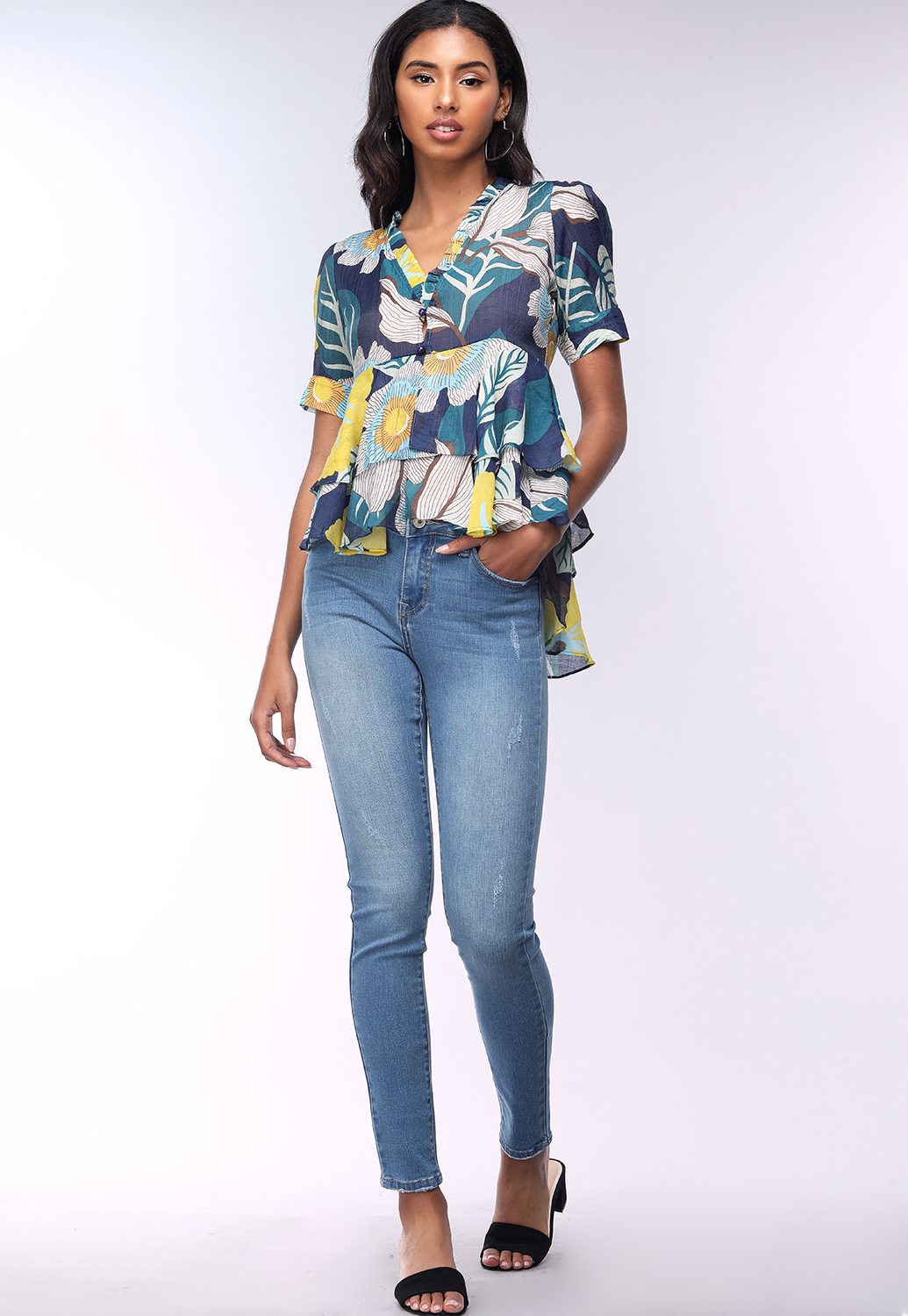 Floral Flare Casual Top 