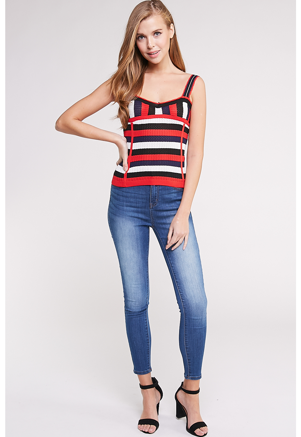 Knit Striped Casual Top