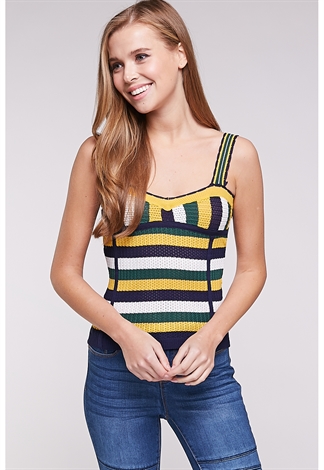 Knit Striped Casual Top