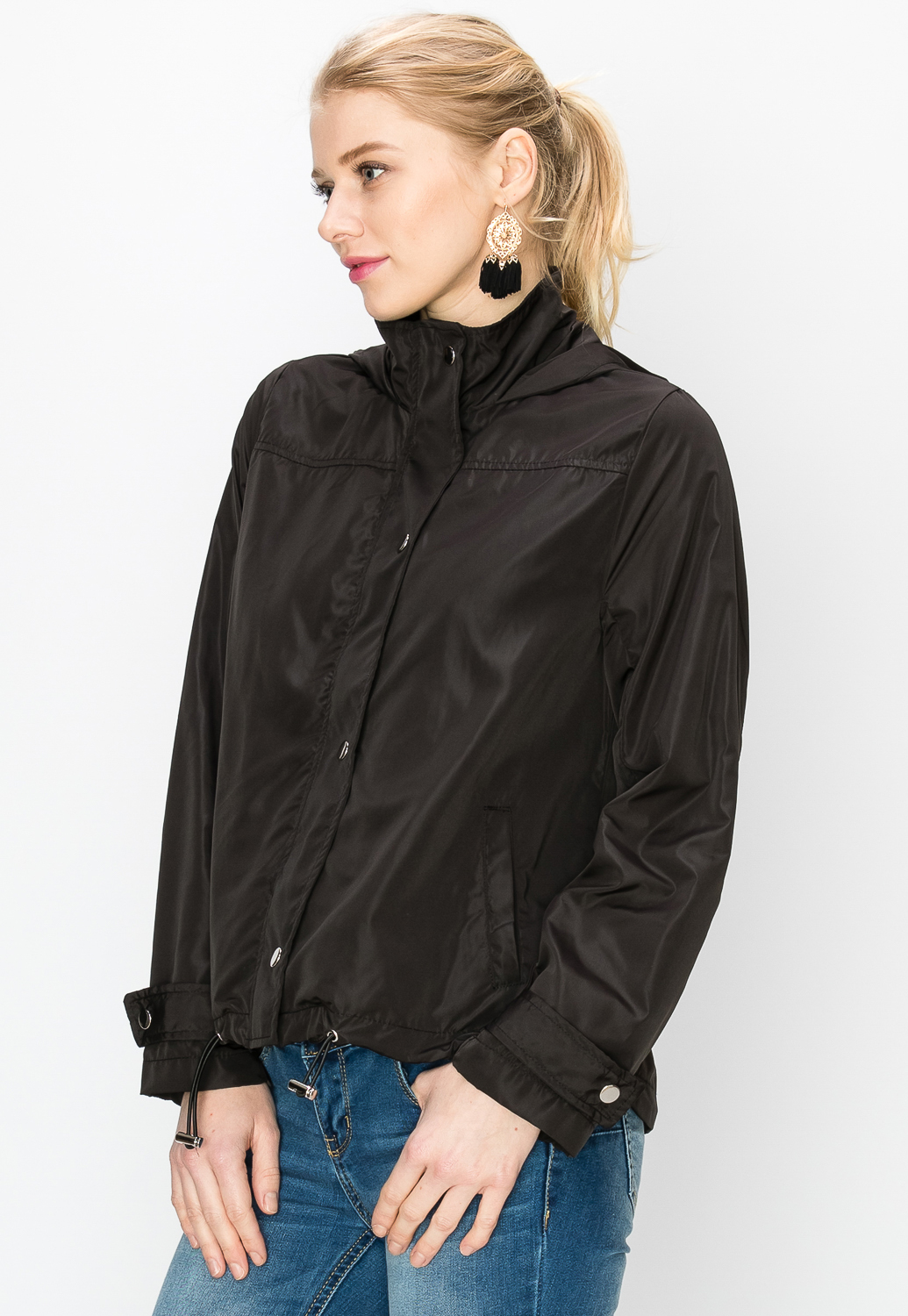 Active Button Up Hooded Jacket 