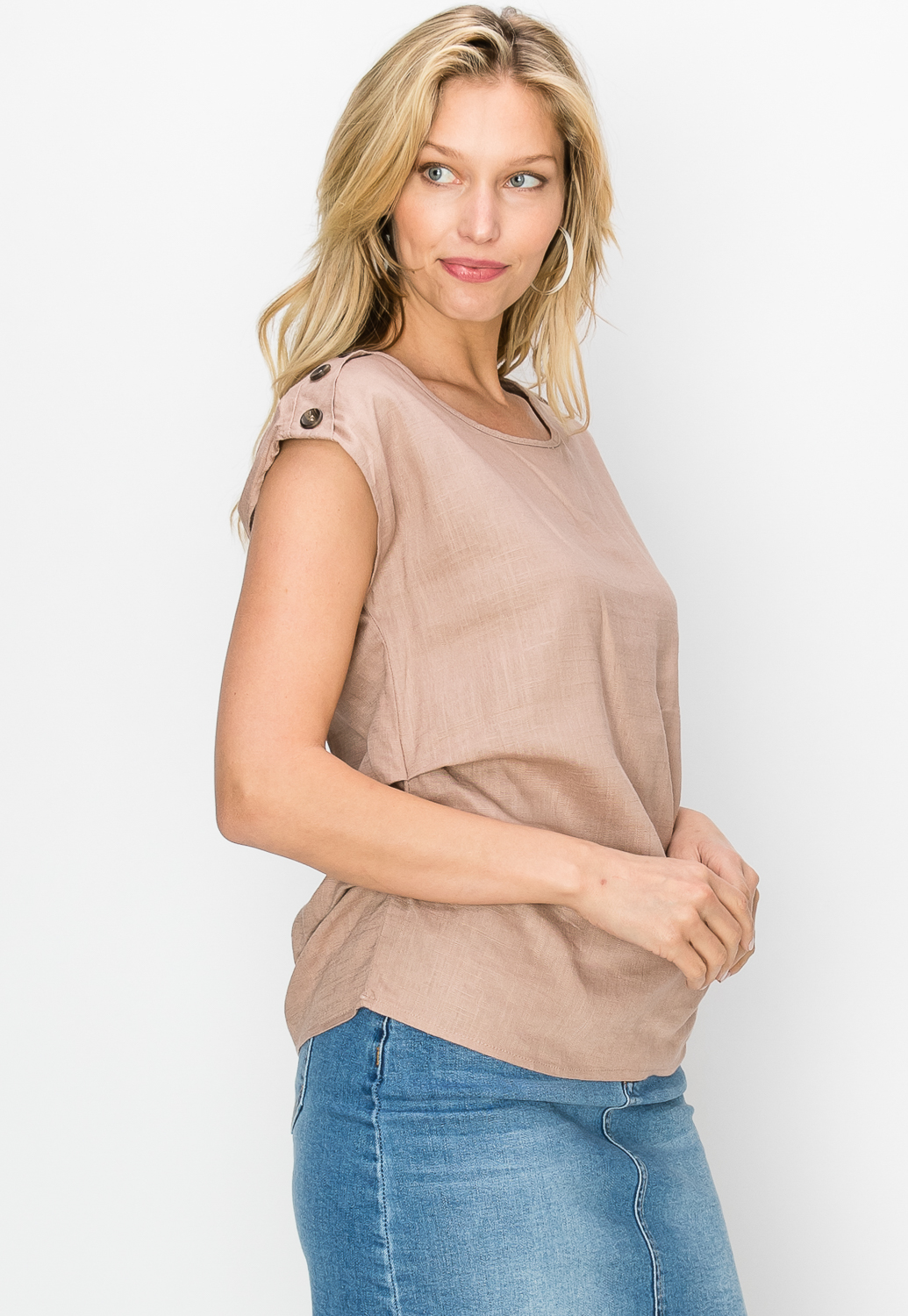 Button Detail Casual Top 