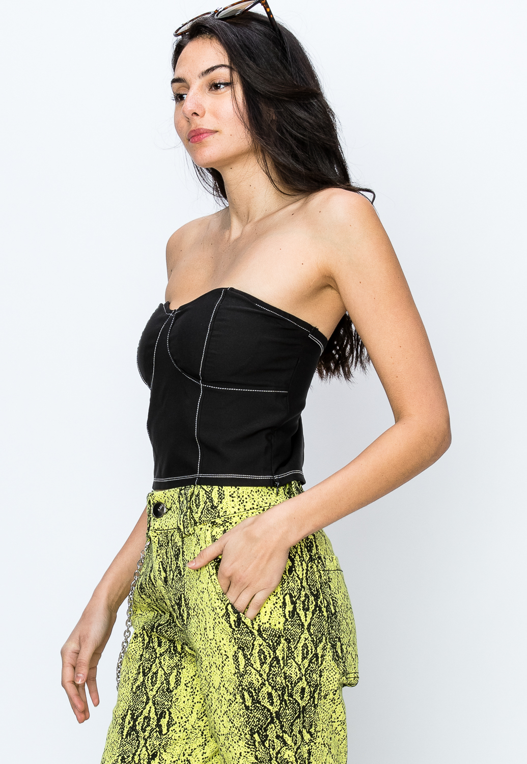 Strapless Cropped Top 