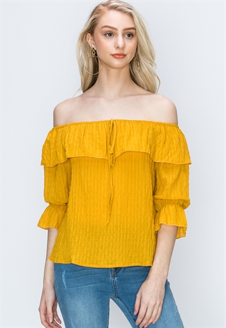  Bell Sleeve Off The Shoulder Top 
