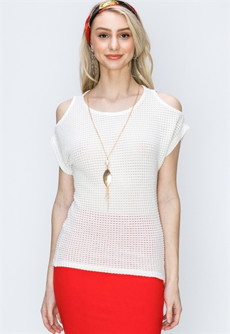 Knit Top W/Necklace 