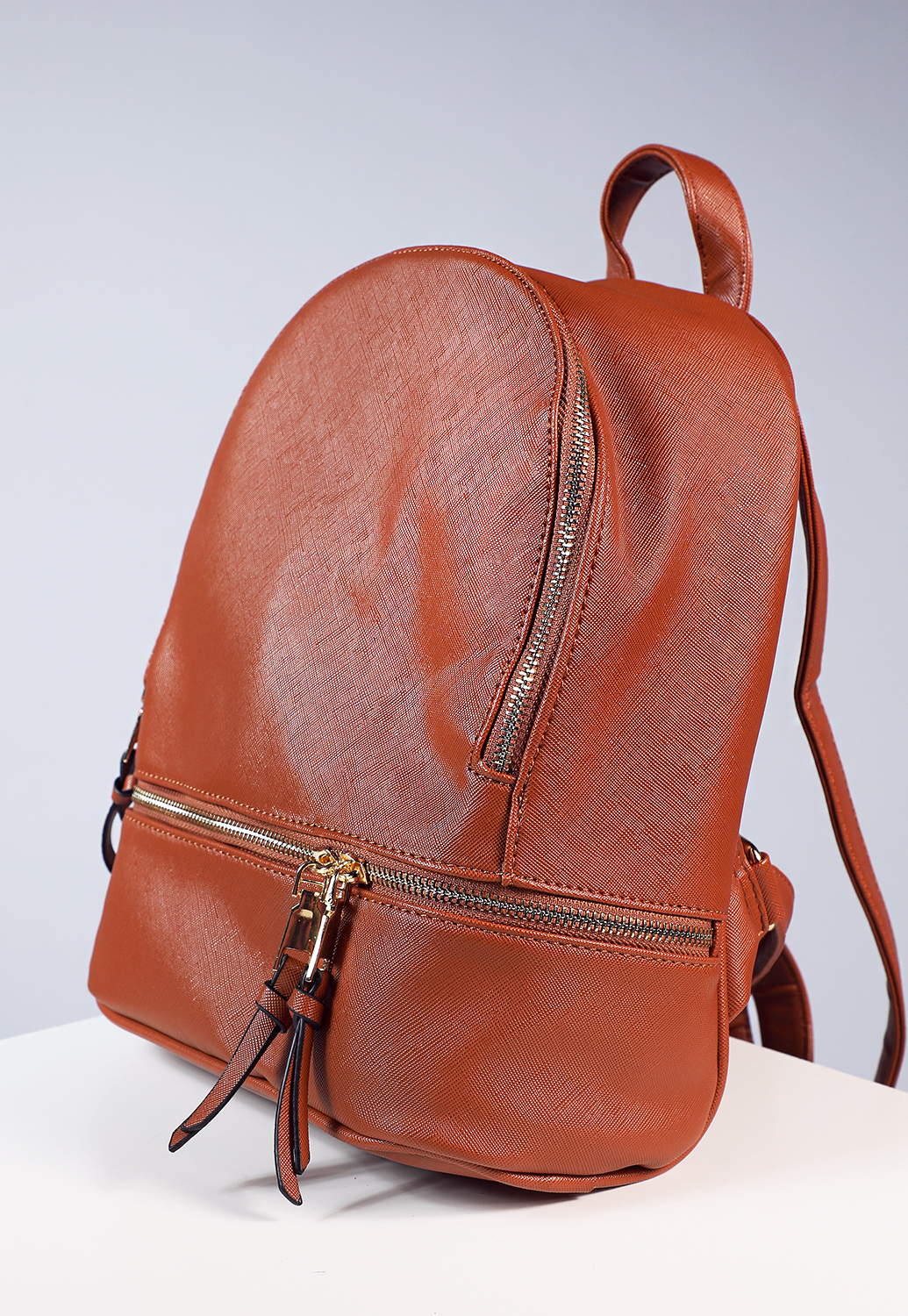 Faux Leather Backpack W/ Wallet