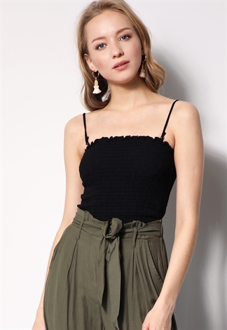 Smocked Cropped Cami 