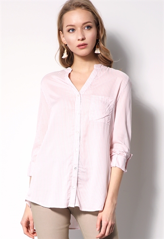 Striped Button Up Blouse 