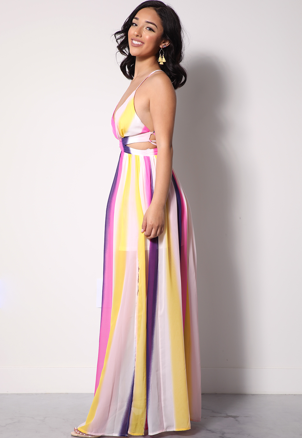 Multi-Color Tie Dye Maxi Dress