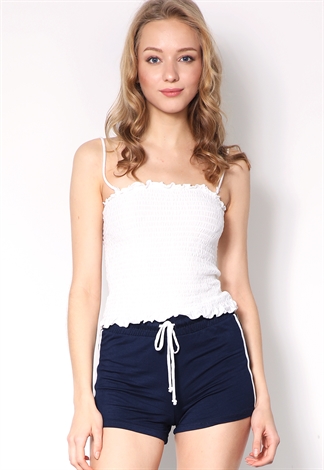 Smocked Cropped Cami 