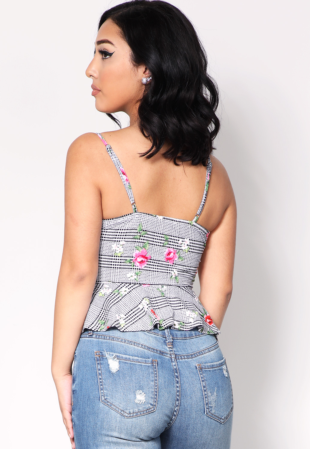 Floral Buttoned Cami Top