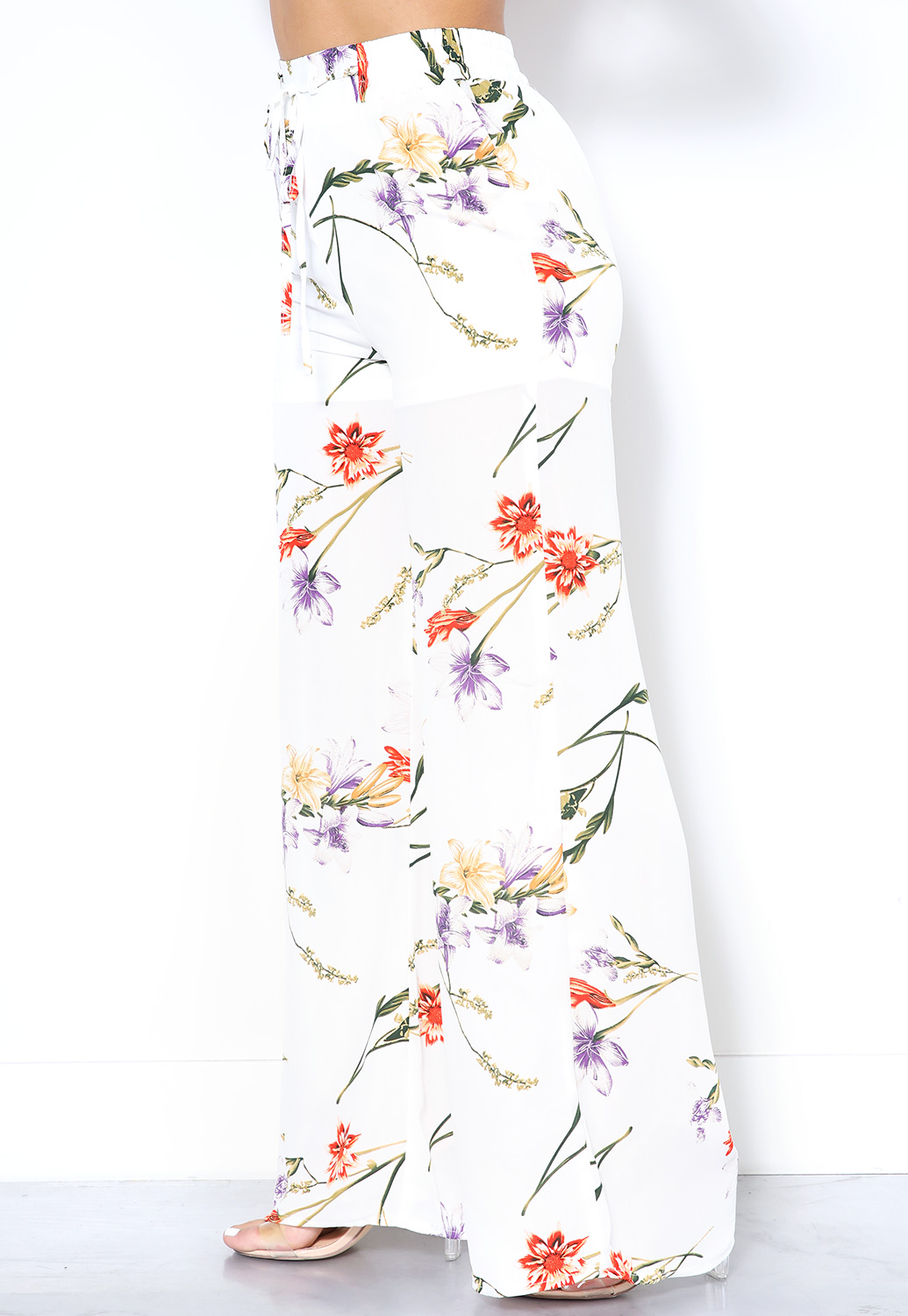 Floral High Waisted Palazzo Pants 