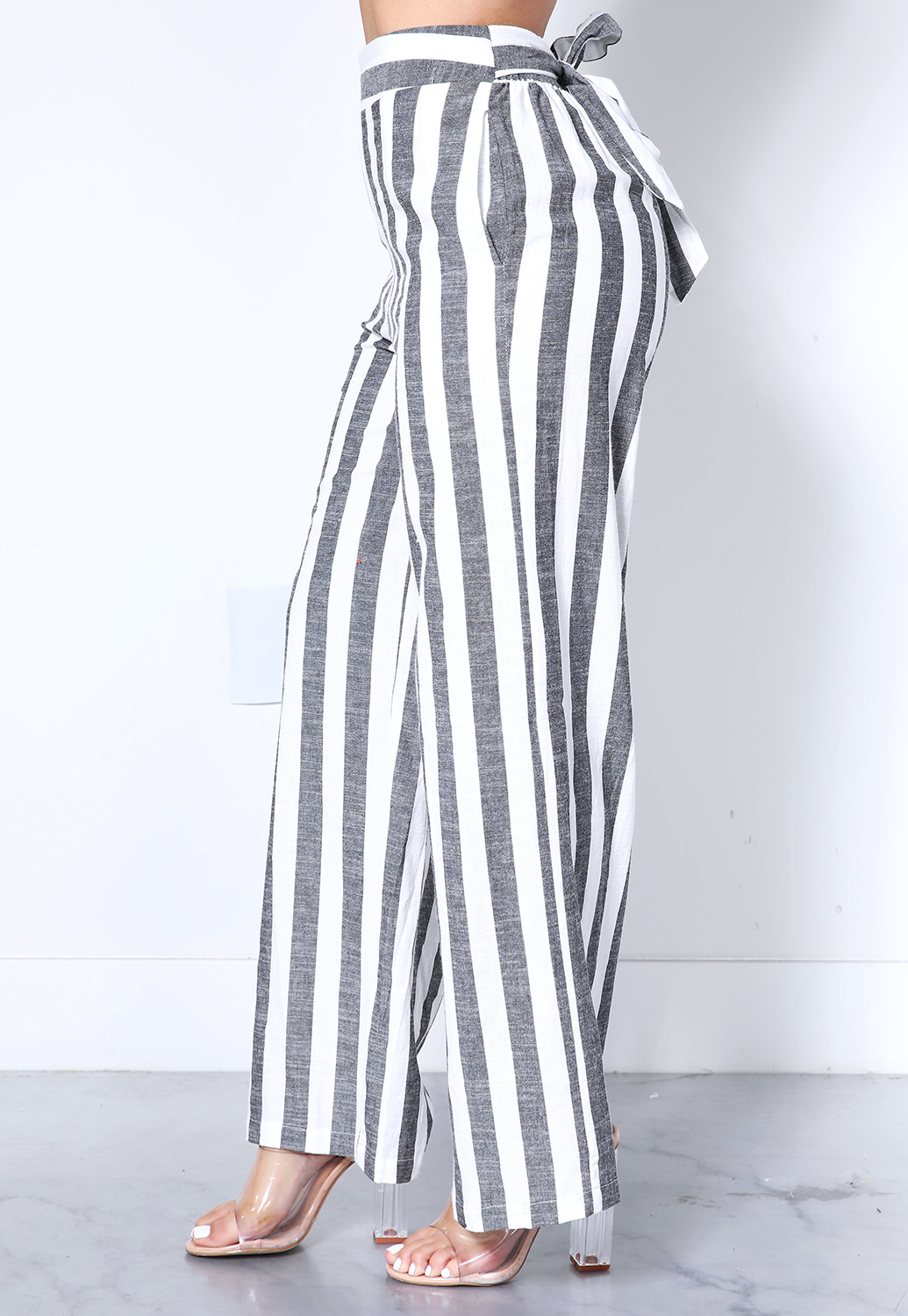 Pinstriped Casual Pants