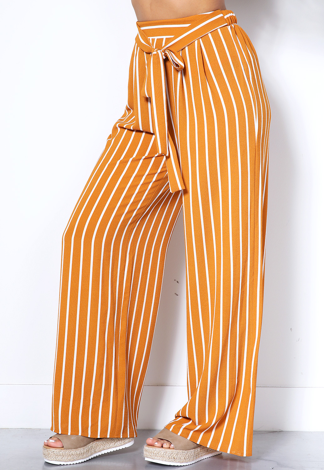 Vertical Striped Casual Pants
