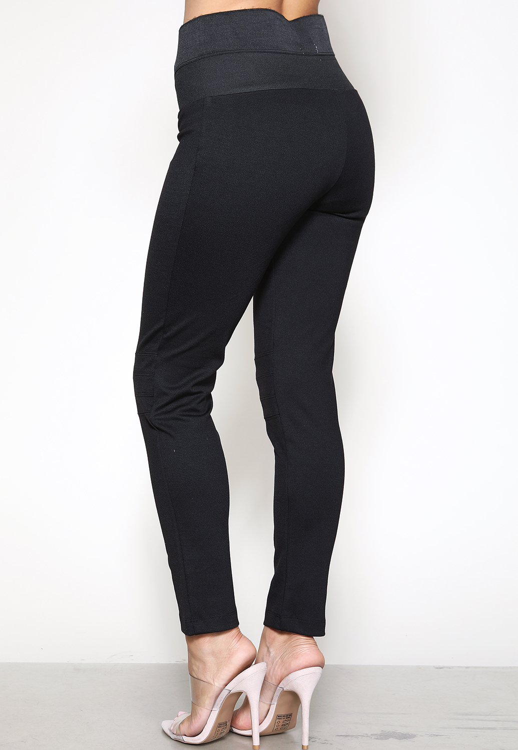 Cropped High-Waist Banded Jeggings