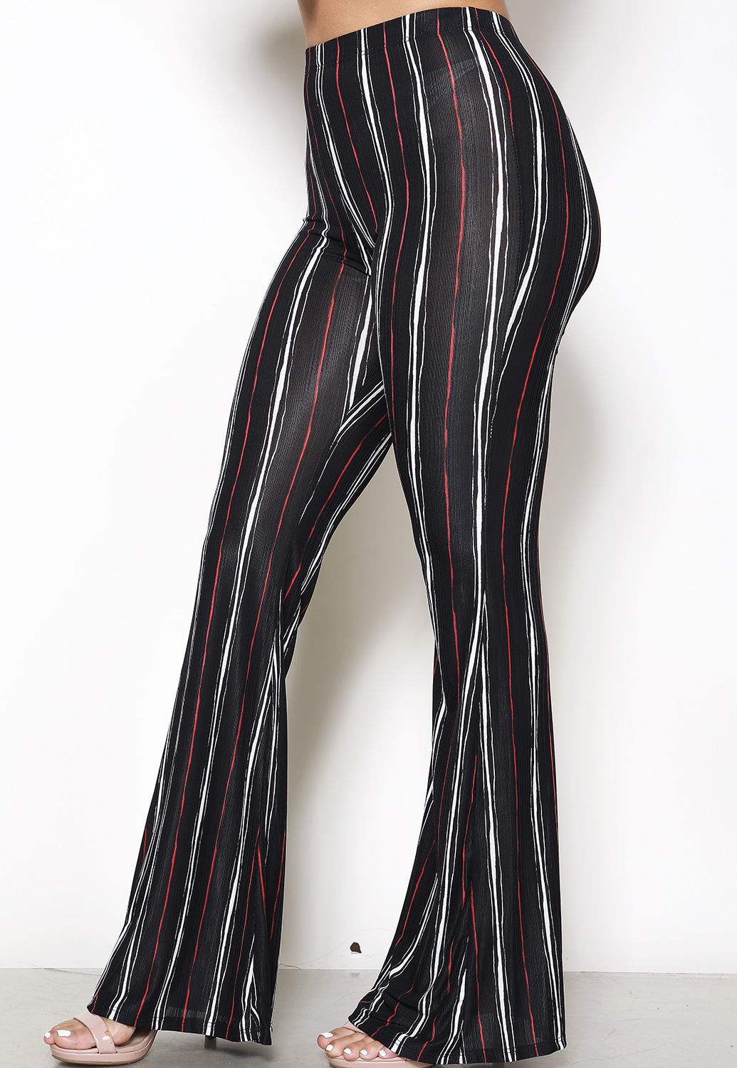 Striped Flare Casual Pants 