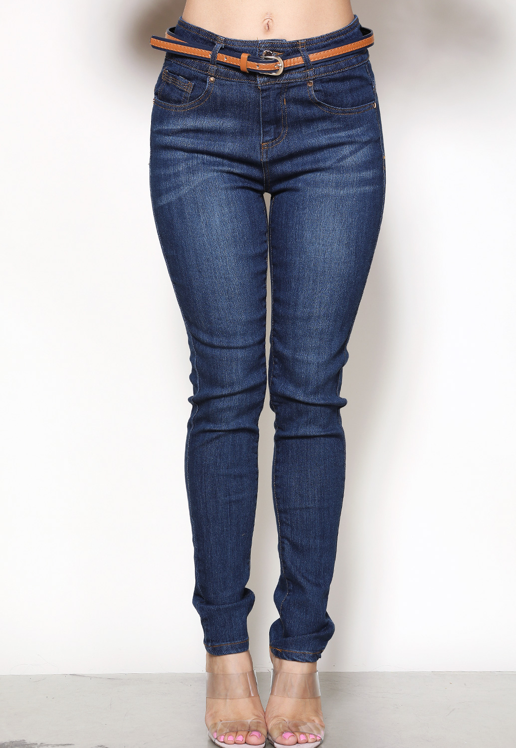 Multi Button High Waisted Jeans