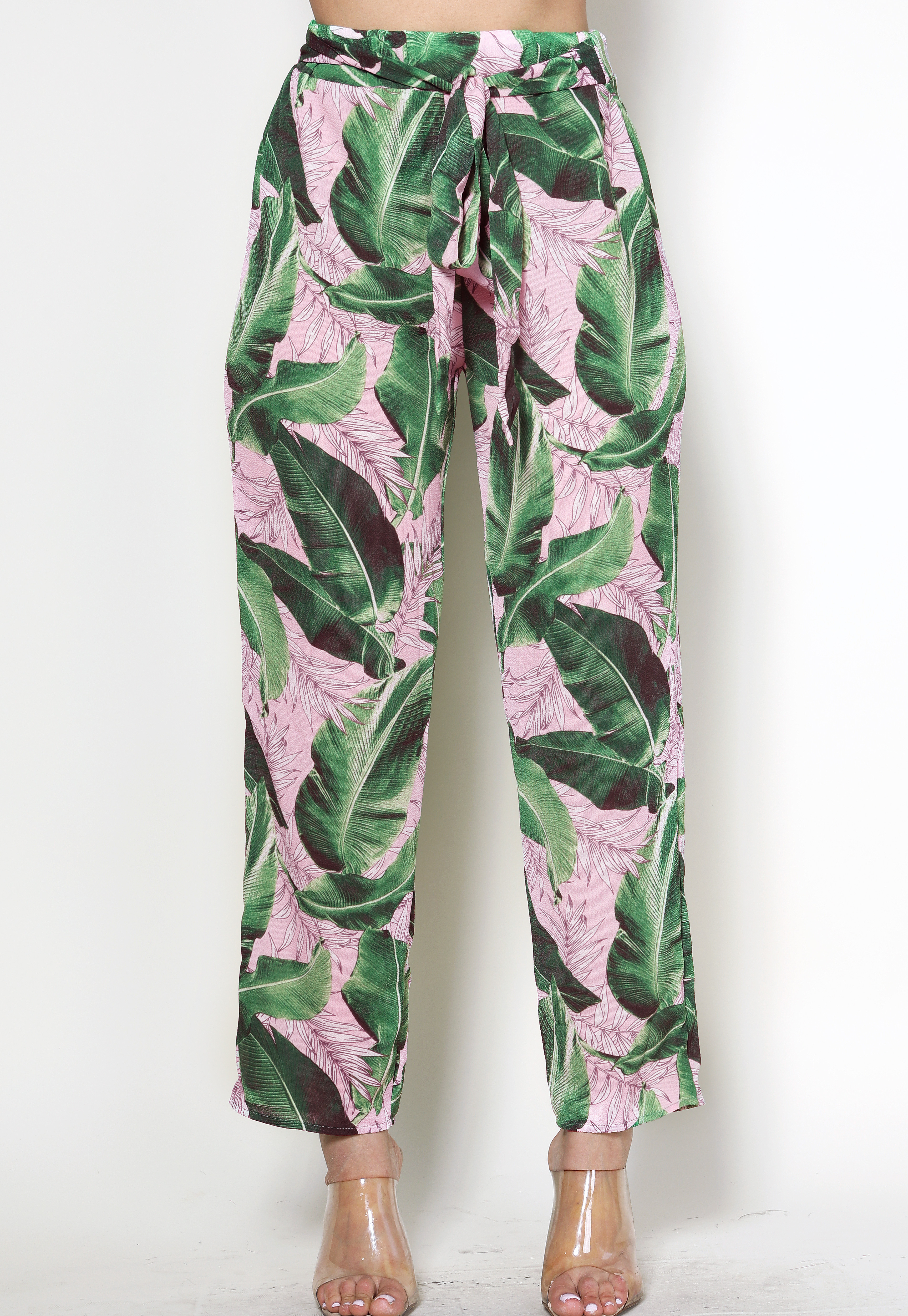 Leaf Print Pants