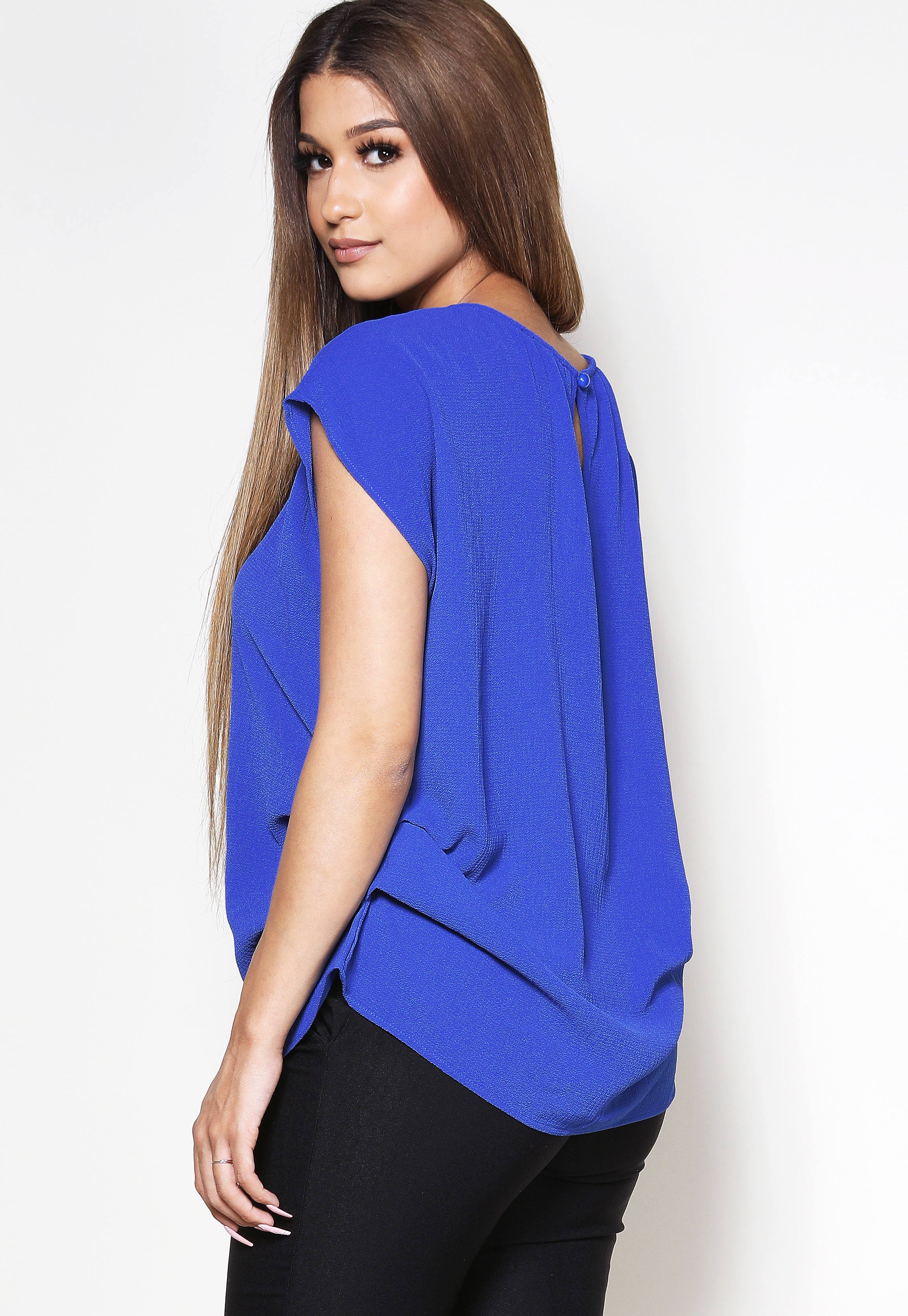 Side Ruched Dressy Top