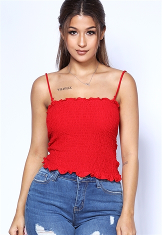 Smocked Cropped Cami